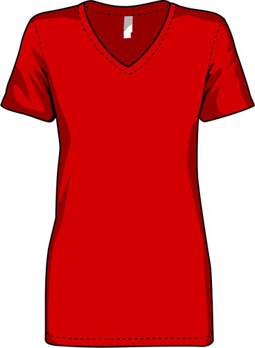 Camisa roja de la mujer