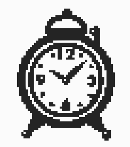 Clock in pixels