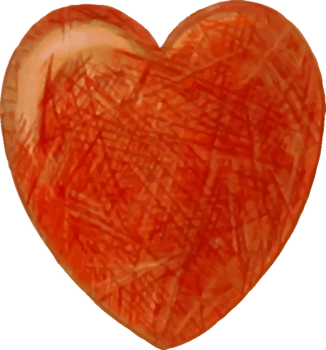 Ruwweg gekleurd hart