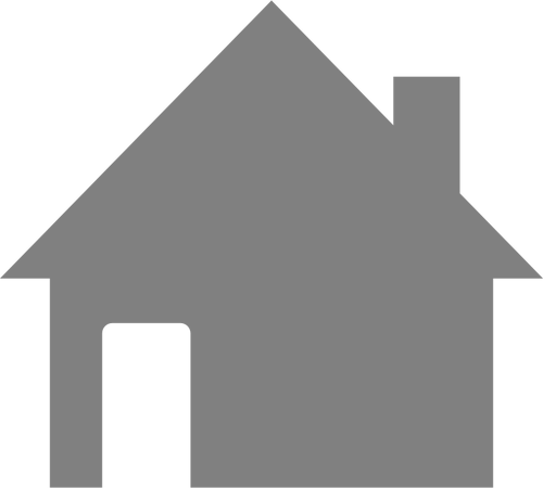 Graues Haus-silhouette
