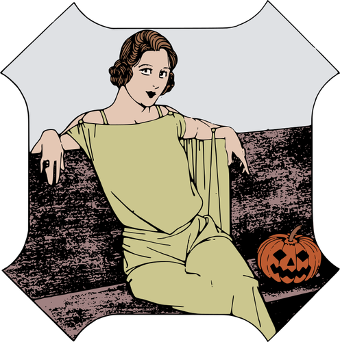 Halloween lady bild