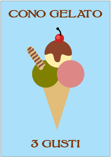Tres sabores de helado
