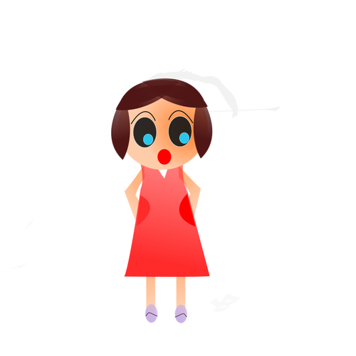 Animowaną dziewczynę