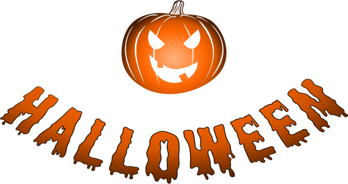 Logo de Halloween naranja