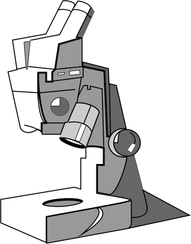 Mikroskopu šedá ikona