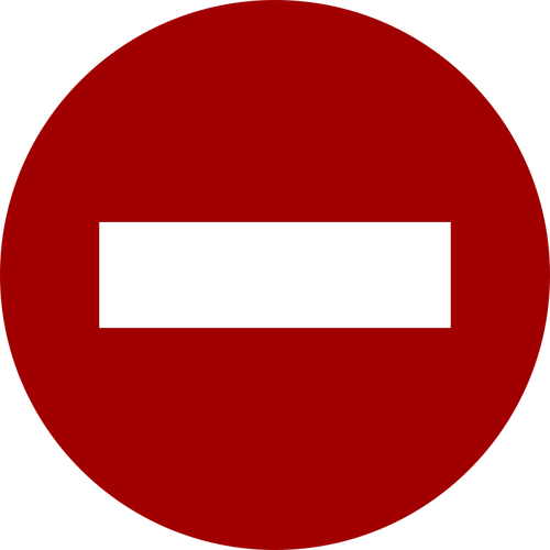 Förbjudna vägskylt