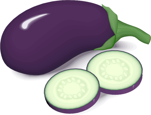 Eggplant with slices