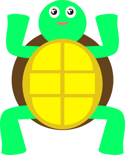 Tortuga verde vector imagen
