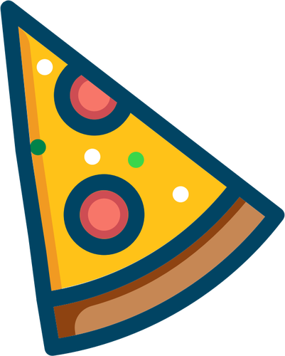 Pepperoni pizza vektor gambar