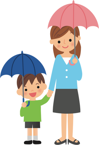 Paraplyer med mor