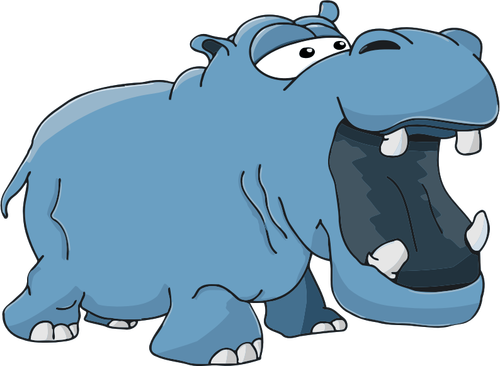Hippopotamus vector illustration