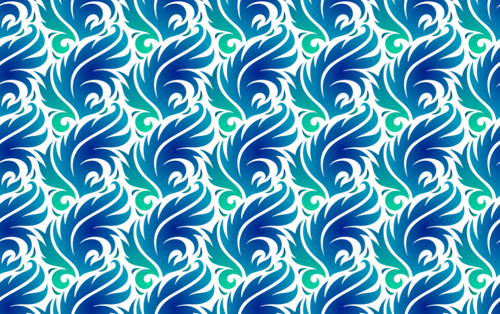 Berdaun pola dalam warna biru