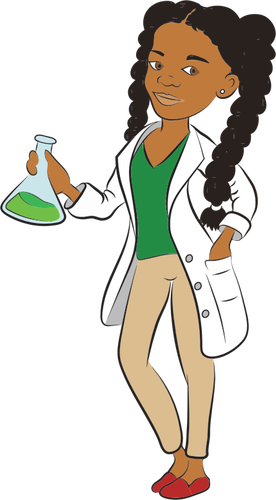 Unge kvinnelige vitenskapsmann