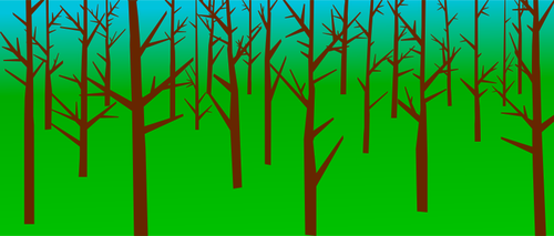 Cartel de bosque