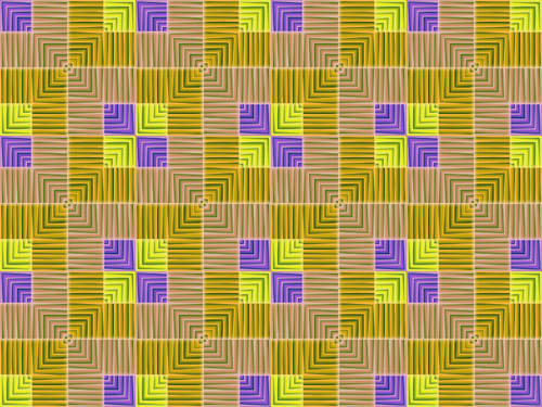 보라색과 노란색 타일 패턴