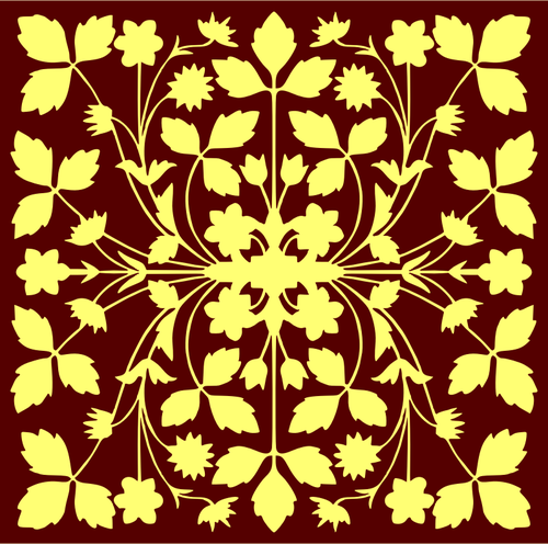 Imagem vetorial de azulejo floral