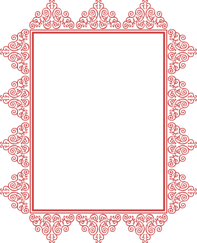 長方形の赤いフレーム