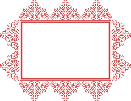 Obdélníkový rám v červené barvě