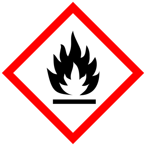 可燃性物質の警告