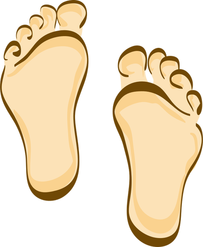Mänskliga fötter tecknad ClipArt