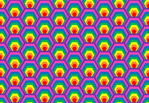 Красочные шестиугольника шаблон