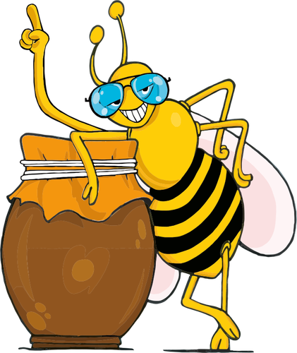 Ухмыляющийся медоносной пчелы