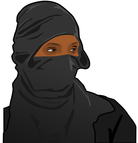 Dunkle Lady ninja