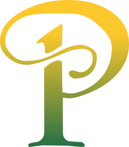 Letter P in arty style