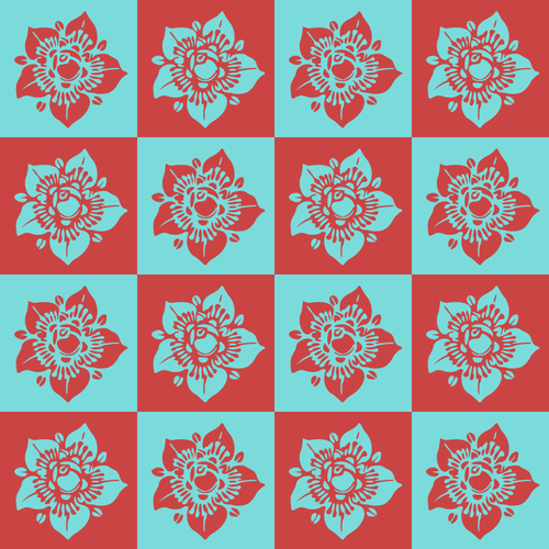 Růže vzorek vektorové ilustrace