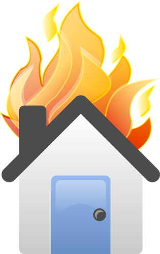 Huset i brann