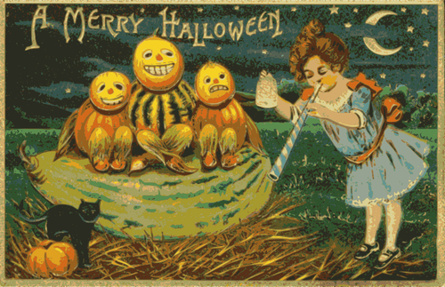 Retro cartolina di Halloween