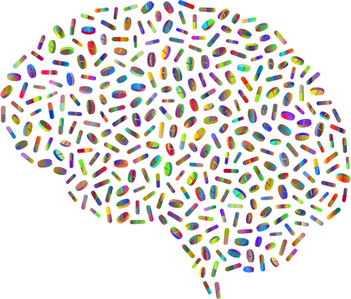 Otak pil di warna