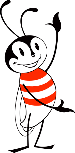 Счастливый анимированные пчела