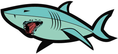 Tiburón dientes de miedo