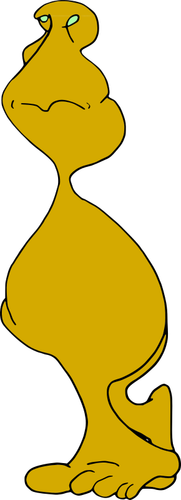 Cartoon-gelbe Figur