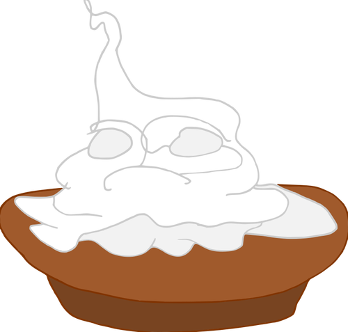 Pie with cream vector image