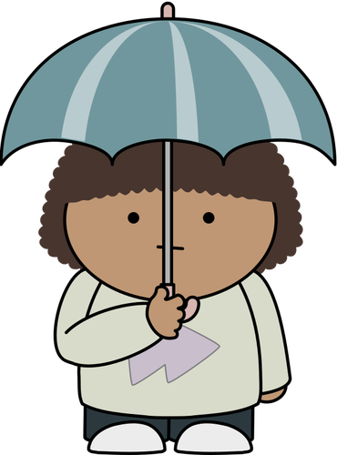 Garoto de guarda-chuva