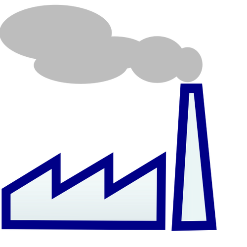 Factory with a chimney icon