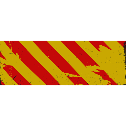 Warning frame red and yellow