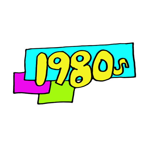 Logotipo de texto de 1980