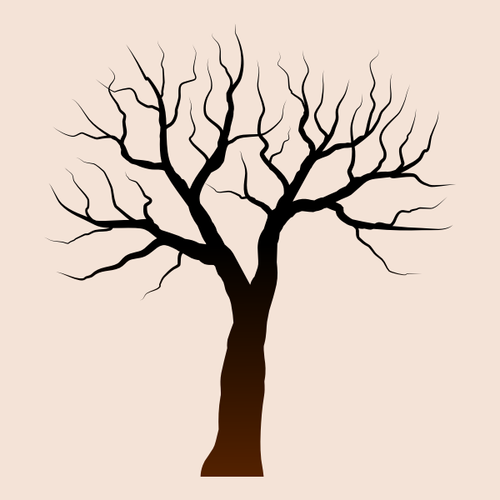 Izolovaný suchý strom