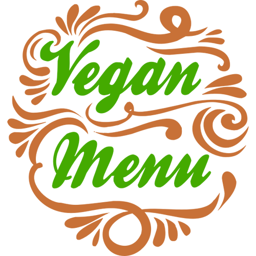 Веганский логотип меню