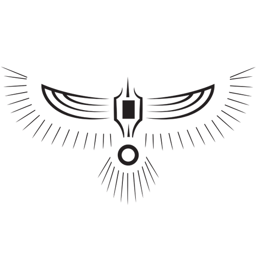 Símbolo de silueta de totem de águila