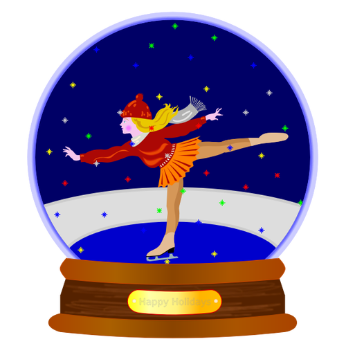 Ice Skater in a crystal ball