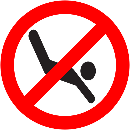No Diving Warning Sign