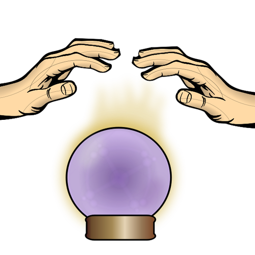 De Bal van het kristal met Handen