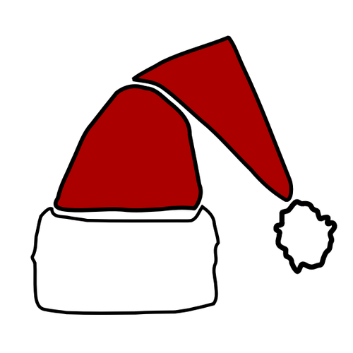 산타 클로스 모자 빨강과 흰색