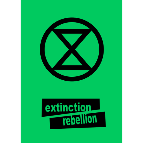 Koncepcja logo Extinction Rebellion