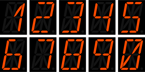 Numbers on a display