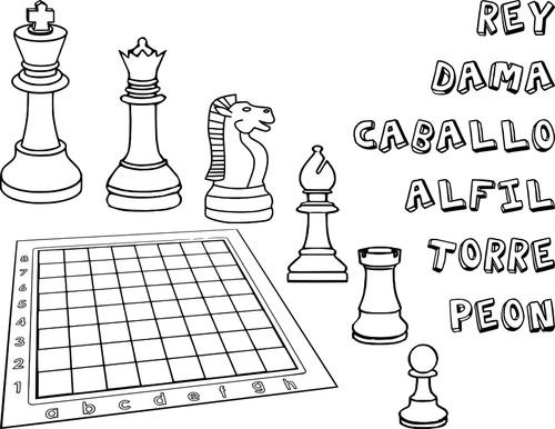 رقعة الشطرنج وقطع